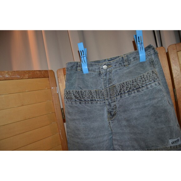 Vintage Jeans Guess Georges Marciano Gray with Gold Thread High Waist - Picture 5 of 7